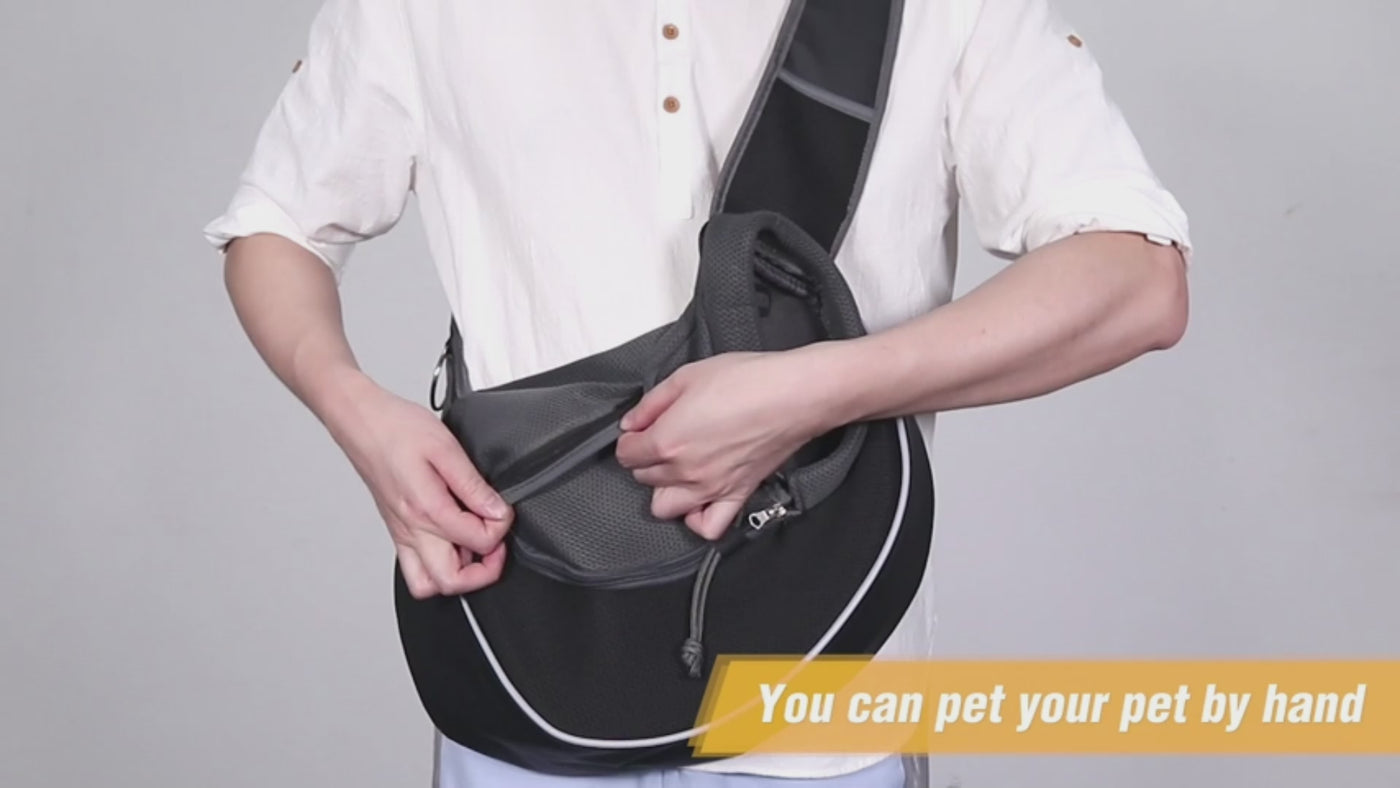 Bärväska för husdjur portabel crossbody-väska för hundar och katter